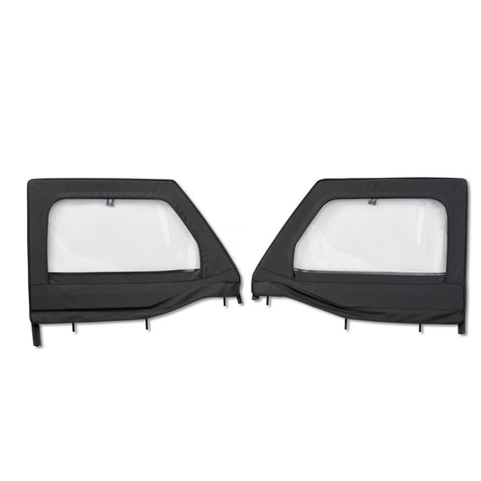 Bestop HighRock 4x4 Element Upper Fabric Half Doors Black Diamond Front I 51742-35