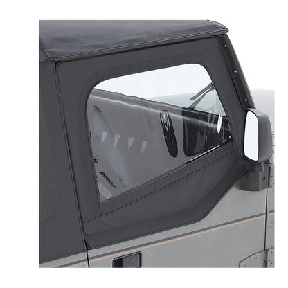 Bestop Upper Fabric Half Doors Black Denim Front Fits Original Factory Hardware Or Replace-A-Top I 51782-15