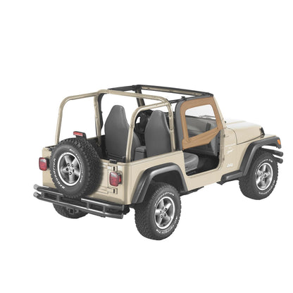 Bestop Upper Fabric Half Doors Spice Front Fits PN[51710/51699/51719] w/Factory Steel Half Doors I 51790-37
