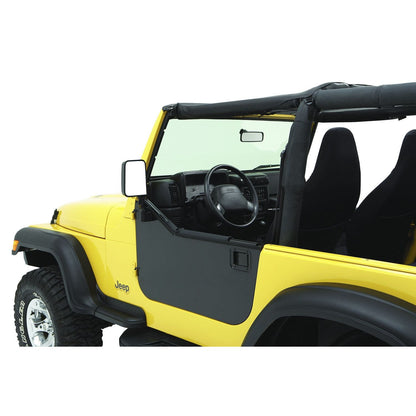 Bestop HighRock 4x4 Element Door Enclosure Panels Black Front Incl. Two Steel Black Powdercoated/Paintable Door Covers Fits PN[51791/51794/51807/51809] I 51792-01