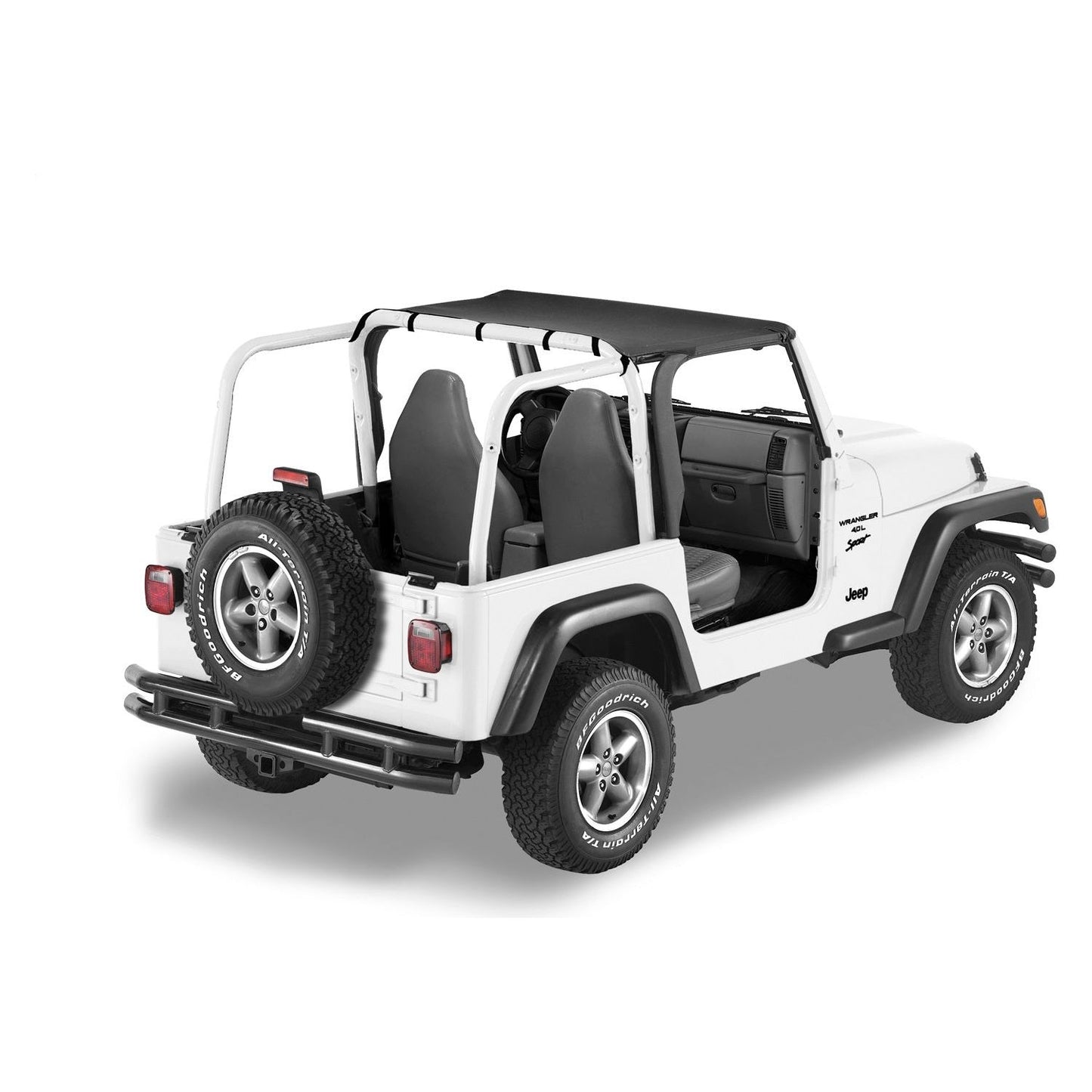 Bestop Header Standard Targa Style BikiniTop Black Denim Color-Matched No Drill Header Requires Installation Of PN[51238] I 52525-15