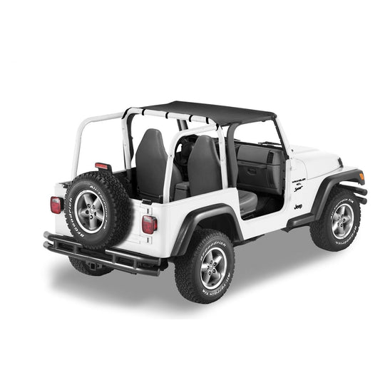 Bestop Header Standard Targa Style BikiniTop Black Denim Color-Matched No Drill Header Requires Installation Of PN[51238] I 52525-15