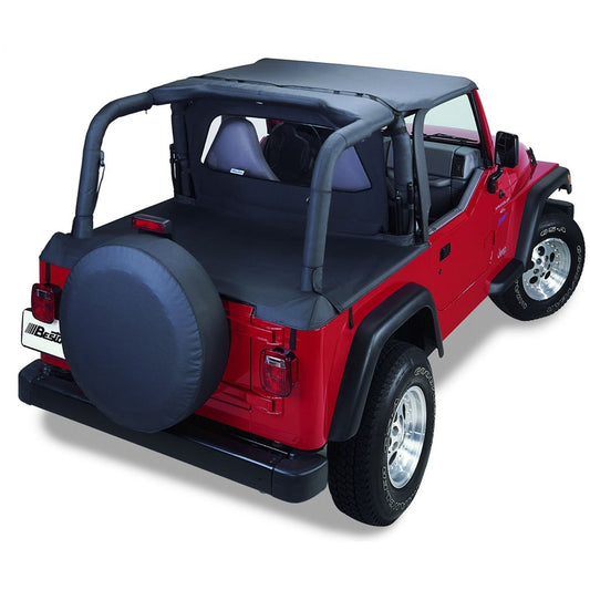 Bestop Header Standard Targa Style BikiniTop Black Diamond Color-Matched No Drill Header Requires Installation Of PN[51238] I 52528-35
