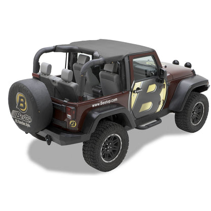 Bestop Header Standard Targa Style BikiniTop Black Diamond Color-Matched No Drill Header Requires Installation Of PN[51243]  I 52586-35