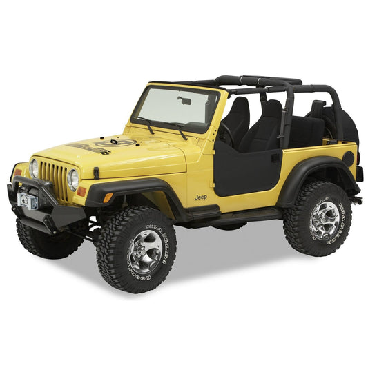 Bestop Lower Fabric Half Doors Black Diamond Front I 53039-35