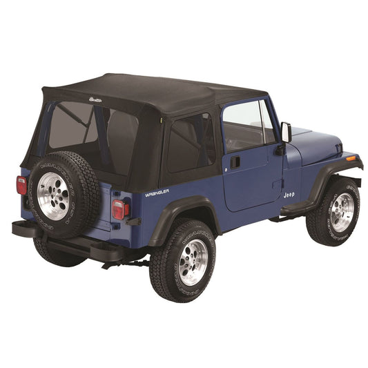 Bestop Supertop Classic Squareback Soft Top Black Diamond Tinted Windows I 54709-35