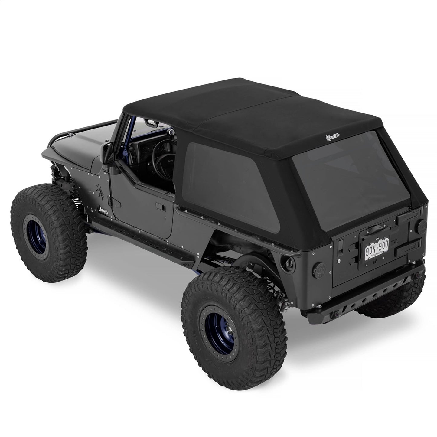 Bestop Trektop Slantback Soft Top Black Twill I 56821-17
