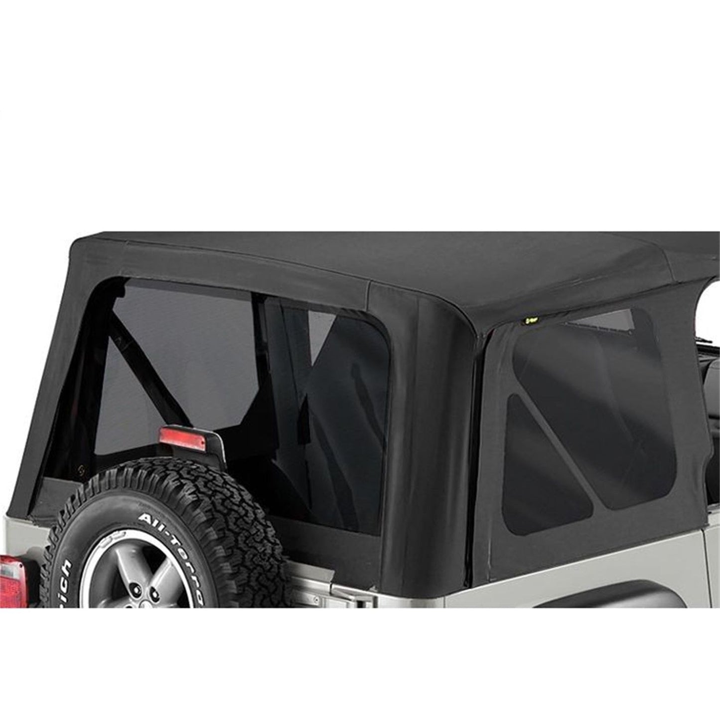 Bestop Window Replacement Set Black Diamond Incl. 2 Side Windows And 1 Rear Window Fits Replace-A-Top PNs [51128/51129/51178/51193] I 58128-35