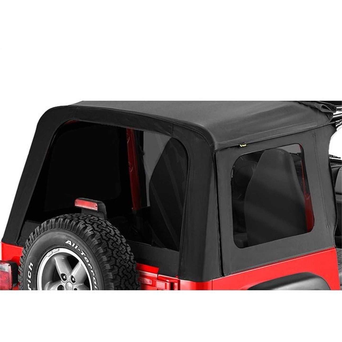 Bestop Window Replacement Set Black Denim Incl. 2 Side Windows And 1 Rear Window Fits SunRider PN[51699/51719] I 58699-15
