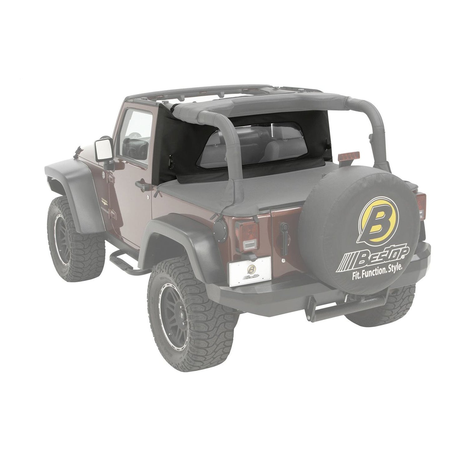 Bestop Windjammer Wraparound Wind Screen Black Denim I 80033-15