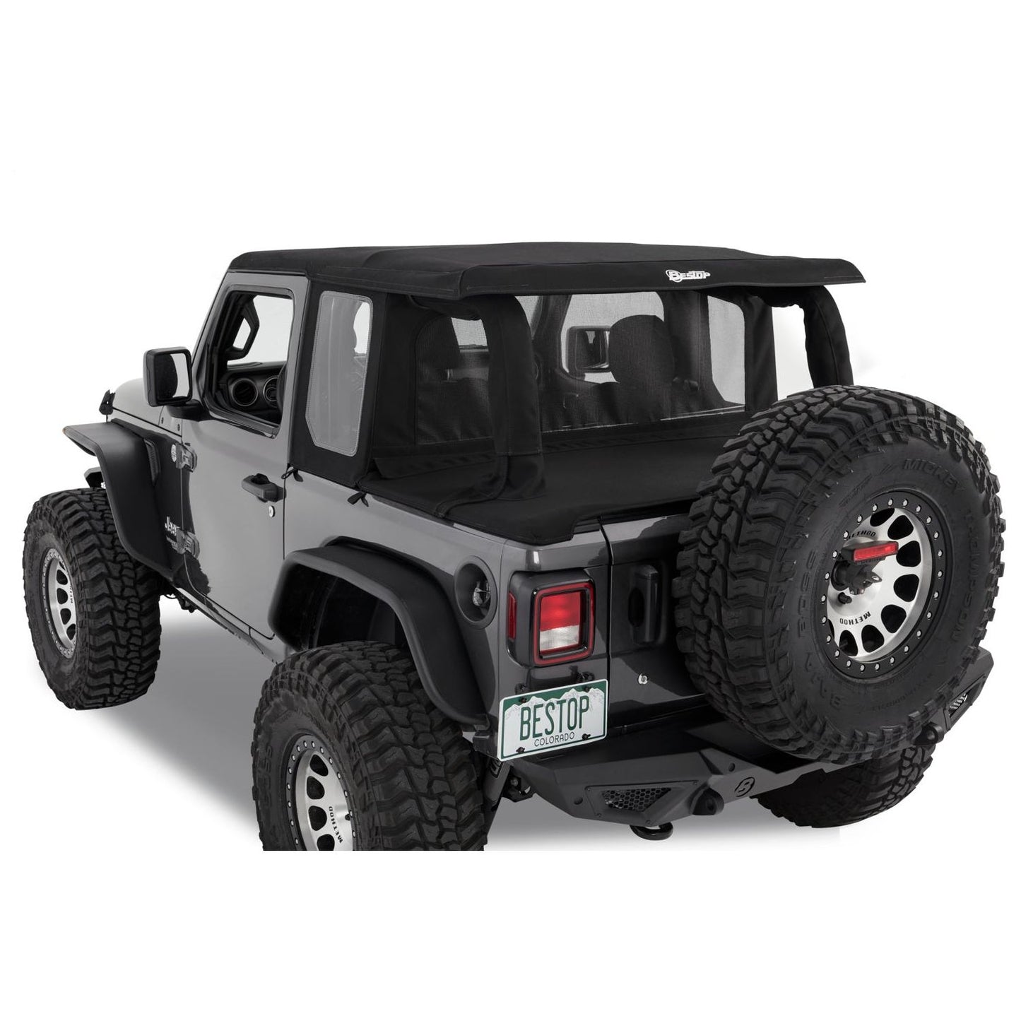 Bestop Halftop Soft Top Conversion Kit Black Diamond Compatible w/56862-35 I 80101-35