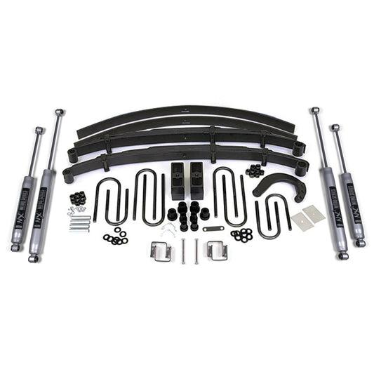 BDS Suspension | 6 Inch Lift Kit Chevy/GMC 1/2 Ton Truck/SUV 77-87 4WD 4 Inch Block Kit with Add a Leaf W/Fox 2.0 Performance Series Shocks | BDS129FS