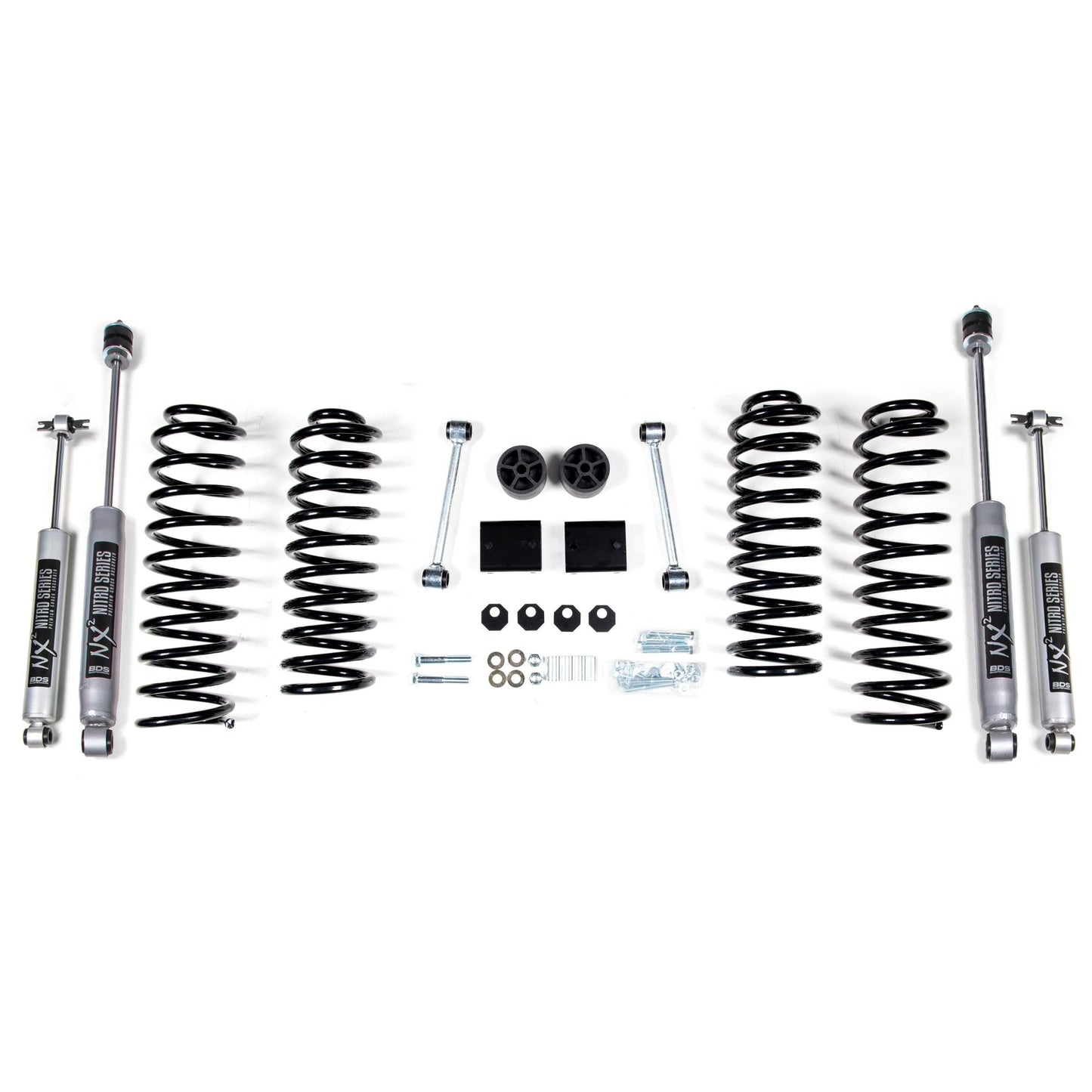 BDS Suspension | 2 Inch Lift Kit Coil Spring Jeep Wrangler JK 07-11 4-Door Fox 2.0 Performance Shocks | BDS1402FS