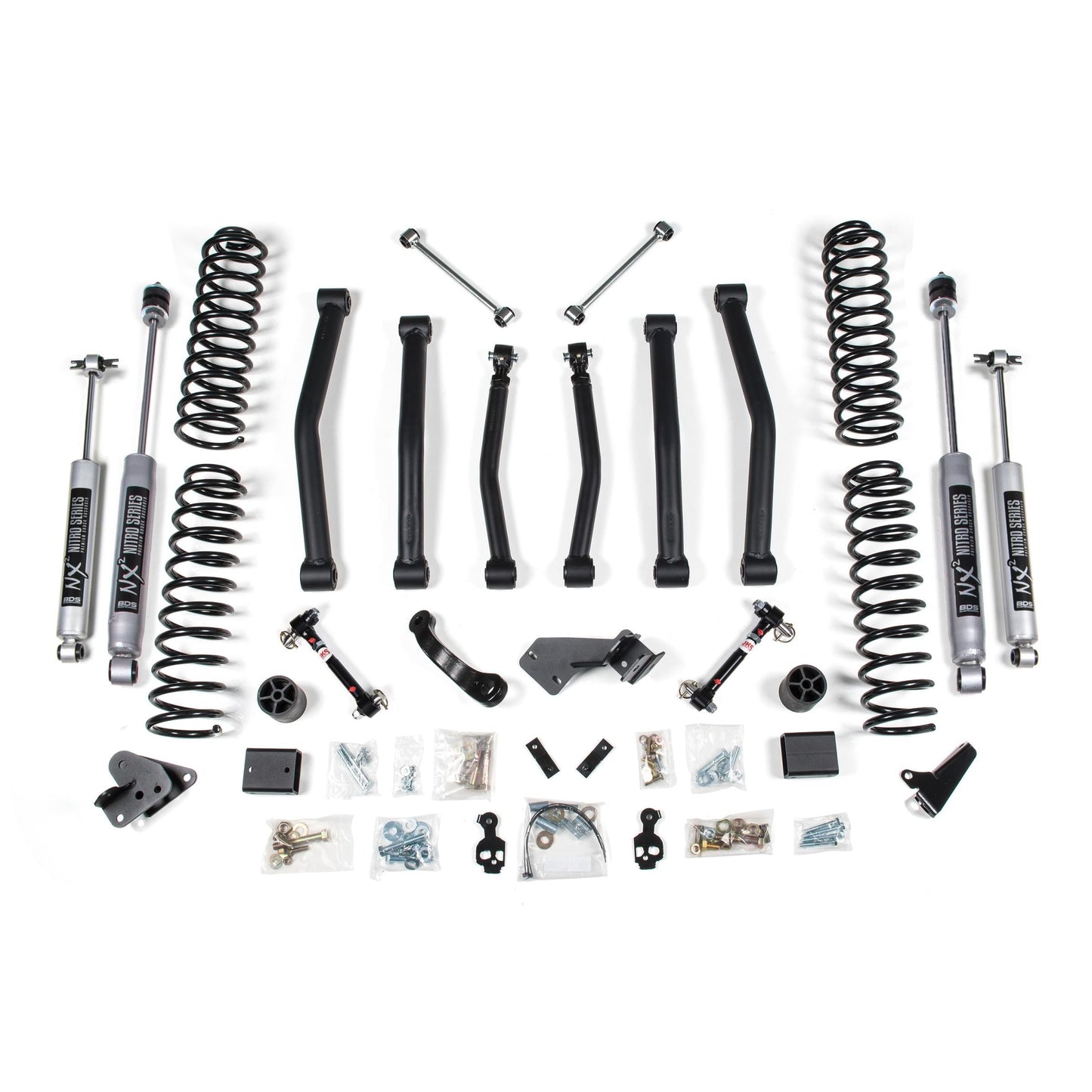 BDS Suspension | 4.5 Inch Lift Kit Jeep Wrangler JK 07-11 4-Door Sway Bar Disconnects Fox 2.5 Performance Elite Shocks | BDS1413FPE