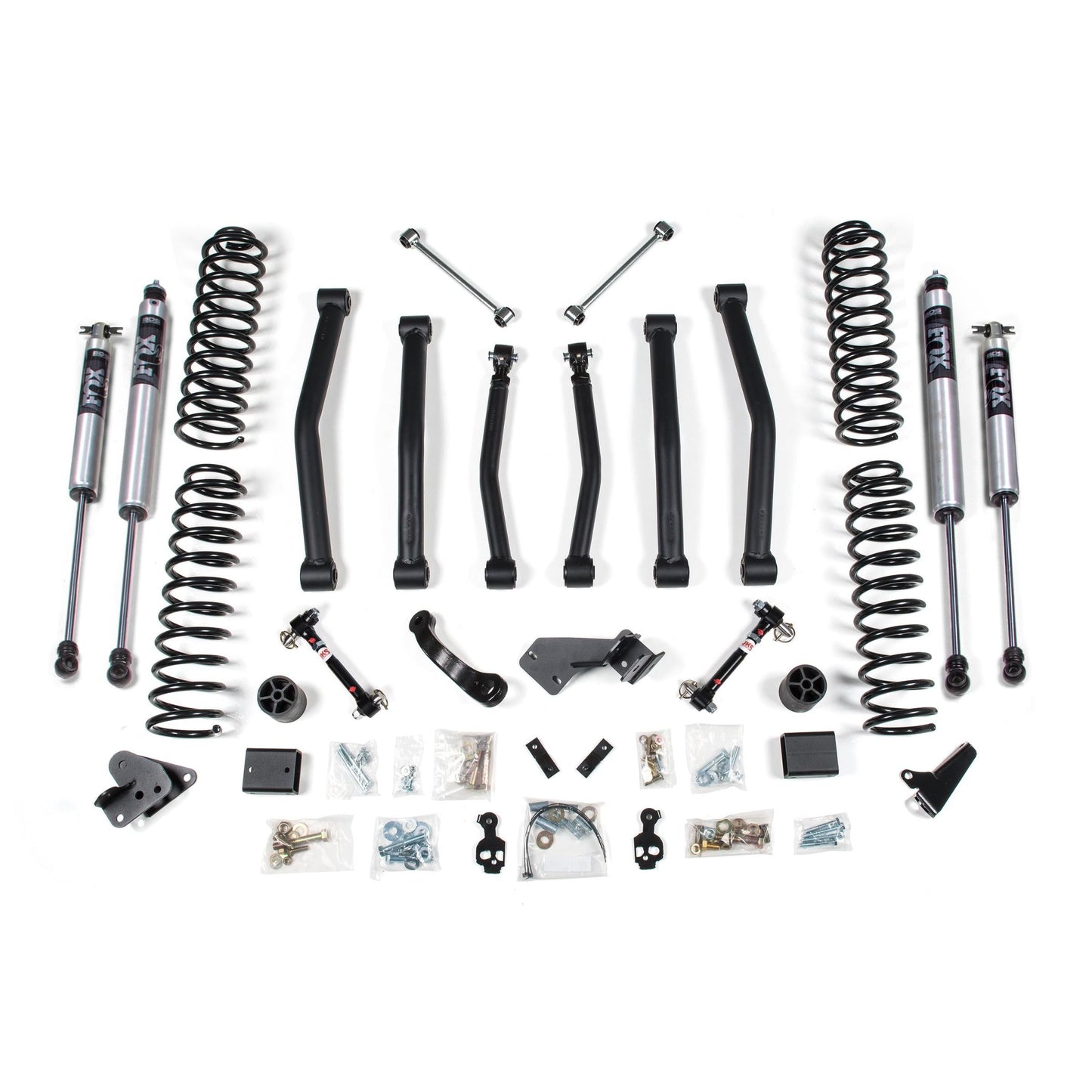 BDS Suspension | 4.5 Inch Lift Kit Jeep Wrangler JK 07-11 4-Door Fixed Sway Bar Link Fox 2.0 Performance Shocks | BDS1414FS
