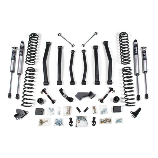 BDS Suspension | 4.5 Inch Lift Kit Jeep Wrangler JK 07-11 4-Door Fixed Sway Bar Link Fox 2.0 Performance Shocks | BDS1414FS