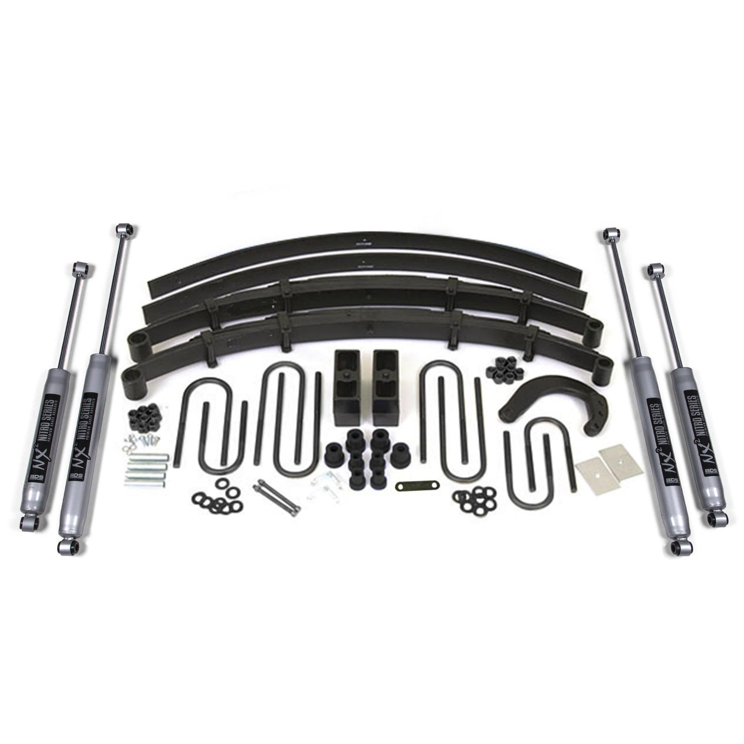 BDS Suspension | 6 Inch Lift Kit Chevy/GMC 3/4 Ton Suburban 88-91 4WD 4 Inch Block Kit W Add A Leaf Fox 2.0 Performance Shocks | BDS144FS