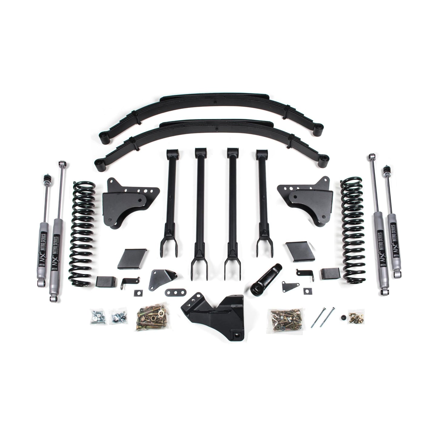 BDS Suspension | 8 Inch Lift Kit 4-Link Conversion Ford F250/F350 Super Duty 11-16 4WD Gas NX2 Nitro Shocks | BDS1501H