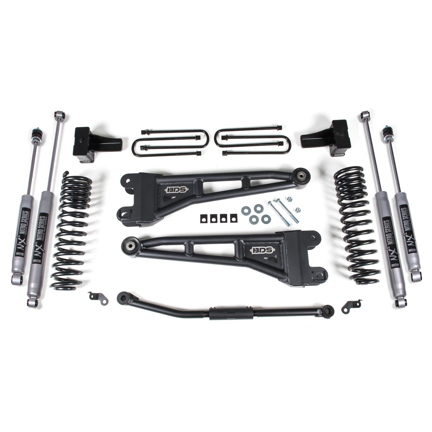 BDS Suspension | 2.5 Inch Lift Kit w/ Radius Arm Ford F250/F350 Super Duty 11-16 4WD Diesel 4 Inch Rear Lift Block Kit Fox 2.0 Performance Shocks | BDS1509FS