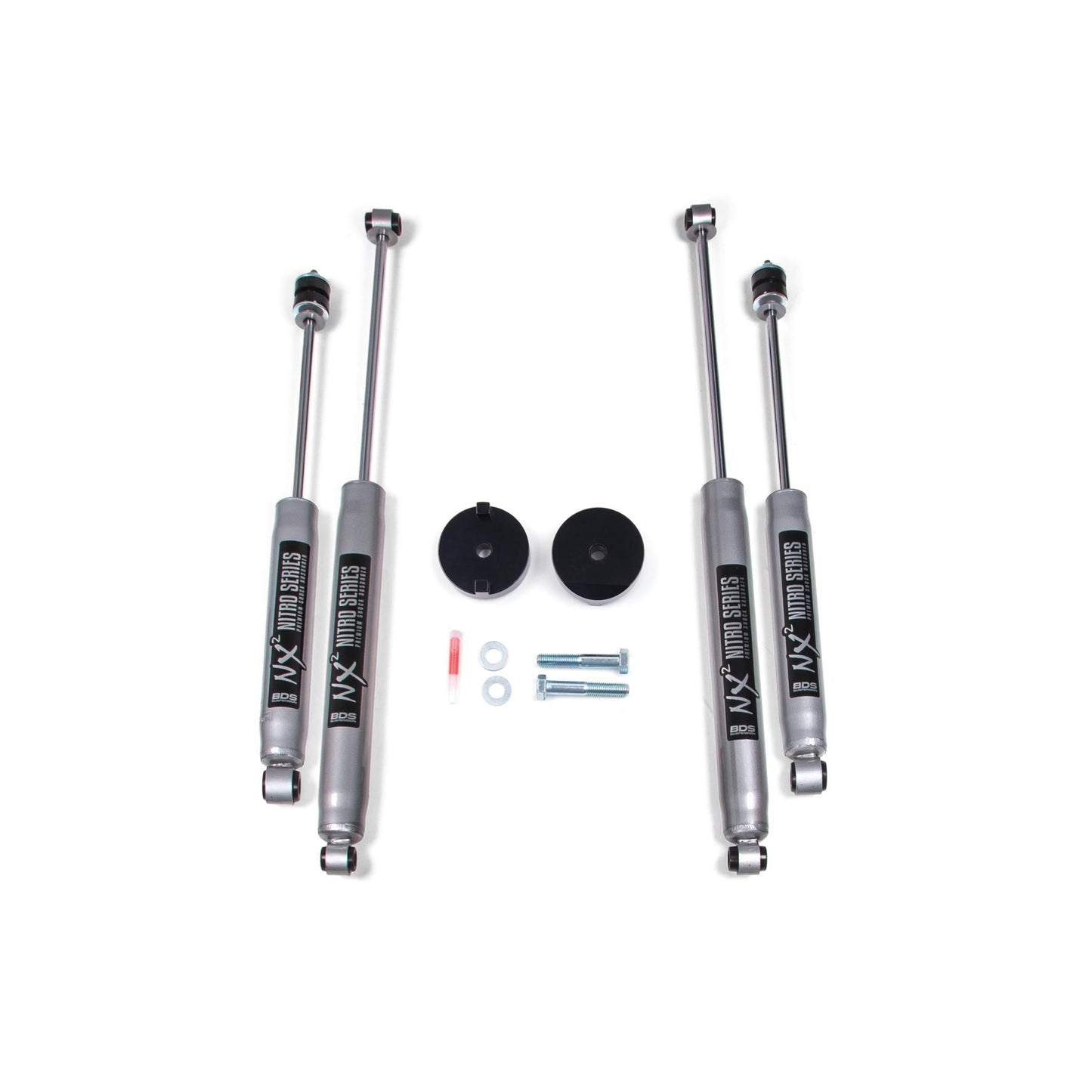 BDS Suspension | 1 Inch Leveling Kit Coil Spacer Ford F250/F350 Super Duty 17-22 4WD With Fox 2.0 Performance Shocks | BDS1518FS