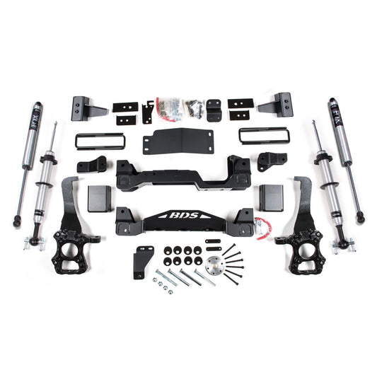 BDS Suspension | 4 Inch Lift Kit FOX 2.0 Performance Shocks Internal Floating Piston Strut Ford F150 15-20 4WD | BDS1533FSR