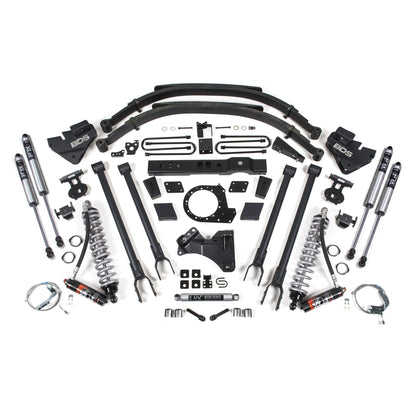 BDS Suspension | 8 Inch Lift Kit w/ 4-Link FOX 2.5 Performance Elite Coil-Over Conversion Ford F250/F350 Super Duty 17-19 4WD Diesel | BDS1541FPE