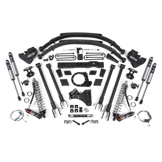 BDS Suspension | 8 Inch Lift Kit w/ 4-Link FOX 2.5 Performance Elite Coil-Over Conversion Ford F250/F350 Super Duty 17-19 4WD Diesel | BDS1541FPE