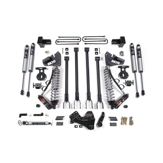 BDS Suspension | 4 Inch Lift Kit w/ 4-Link FOX 2.5 Performance Elite Coil-Over Conversion Ford F350 Super Duty DRW 20-22 4WD Diesel | BDS1565FPE