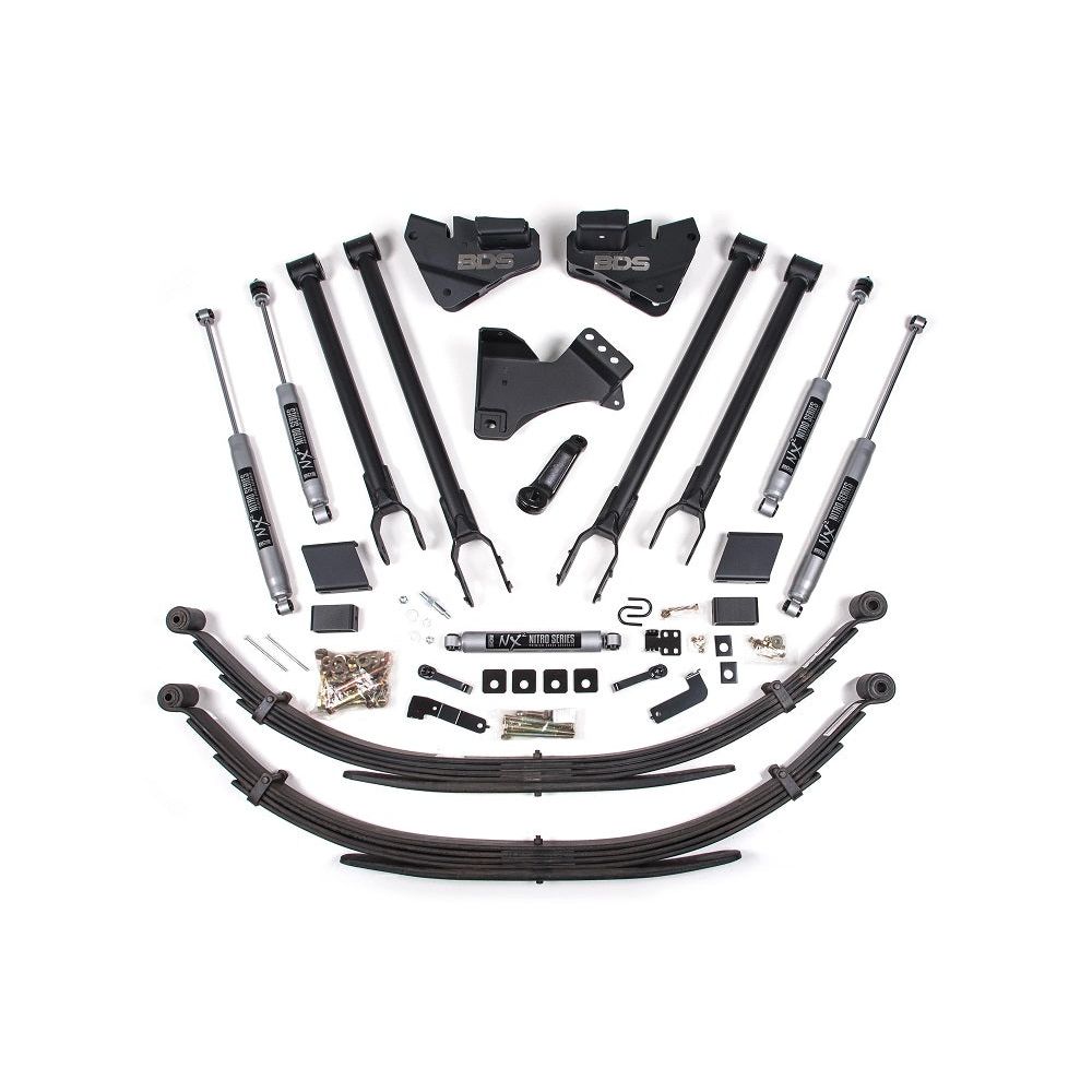 BDS Suspension | 5 Inch Lift Kit w/ 4-Link Ford F250/F350 Super Duty 20-22 4WD Gas Leaf Springs NX2 Nitro Shocks | BDS1570H