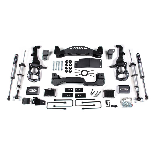 BDS Suspension | 6 Inch Lift Kit FOX 2.0 Strut Ford F150 21-25 4WD 4 Inch Block Kit Fox 2.0 Performance Shocks | BDS1579FSR