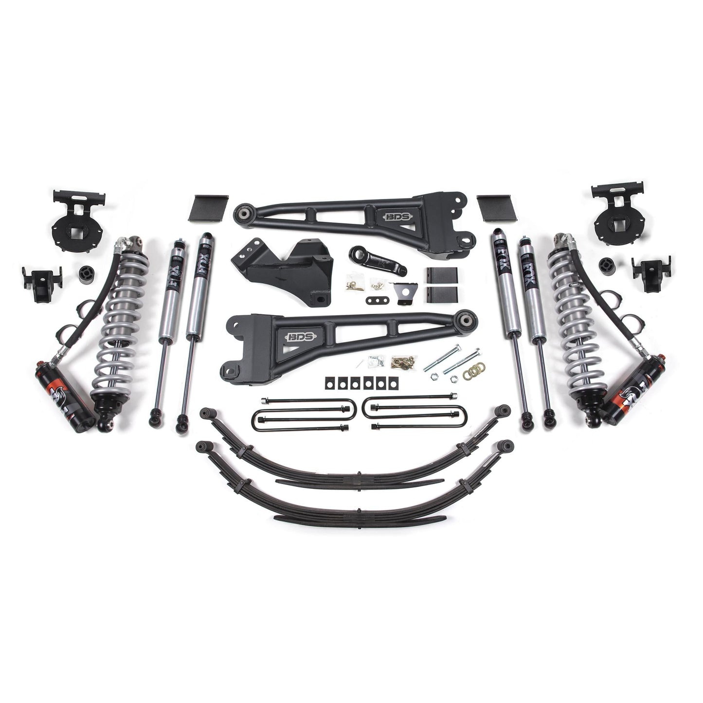 BDS Suspension | 6 Inch Lift Kit w/ Radius Arm FOX 2.5 Performance Elite Coil-Over Conversion Ford F250/F350 Super Duty 11-16 4WD Diesel Factory 3 Inch Rear Blocks | BDS1593FPE