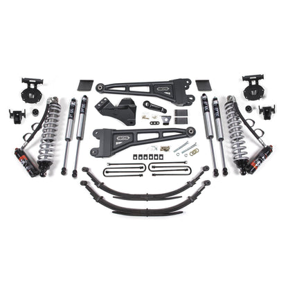 BDS Suspension | 6 Inch Lift Kit w/ Radius Arm FOX 2.5 Performance Elite Coil-Over Conversion Ford F250/F350 Super Duty 11-16 4WD Diesel Factory 3 Inch Rear Blocks | BDS1593FPE
