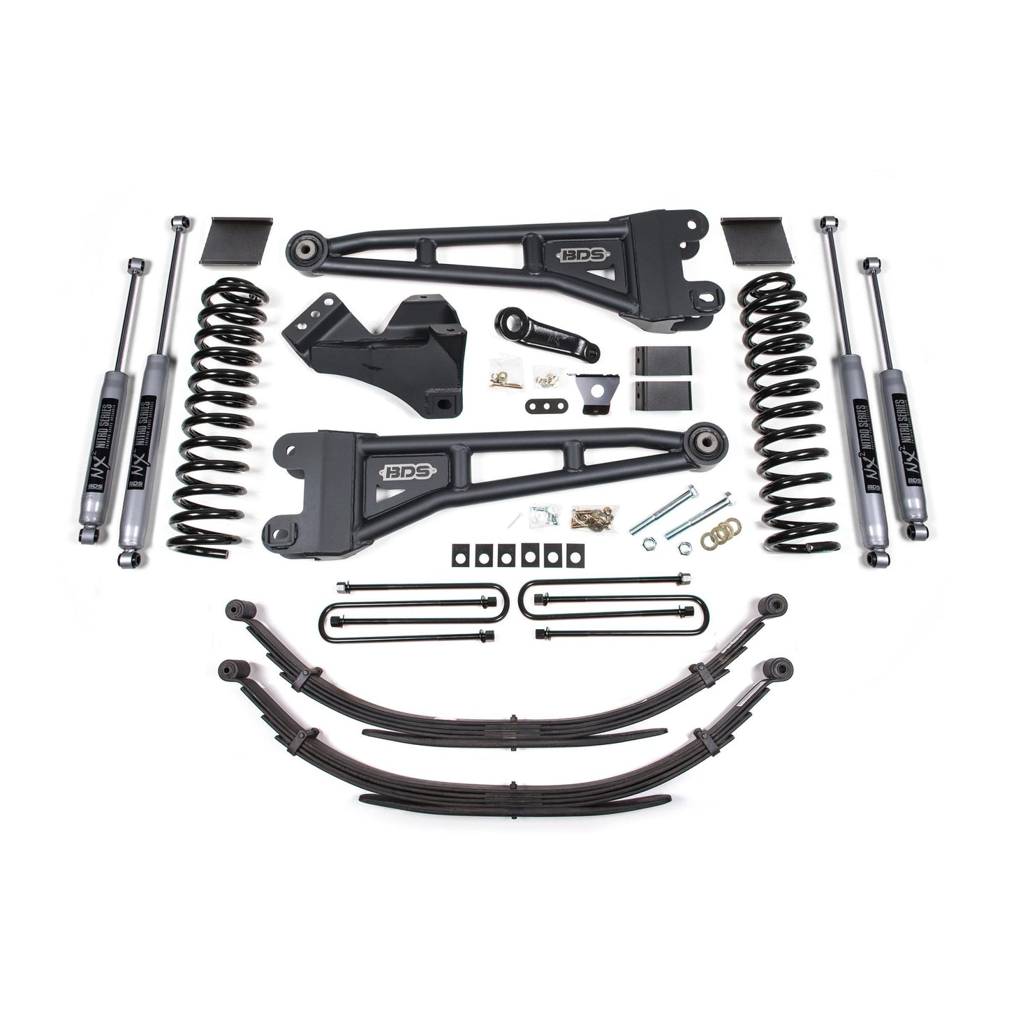 BDS Suspension | 6 Inch Lift Kit w/ Radius Arm Ford F250/F350 Super Duty 11-16 4WD Gas Factory 2 Inch Rear Blocks Fox 2.0 Performance Shocks | BDS1594FS