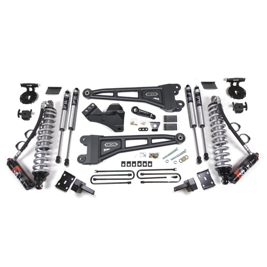 BDS Suspension | 4 Inch Lift Kit w/ Radius Arm FOX 2.5 Performance Elite Coil-Over Conversion Ford F250/F350 Super Duty 11-16 4WD Diesel Leaf Springs | BDS1597FPE