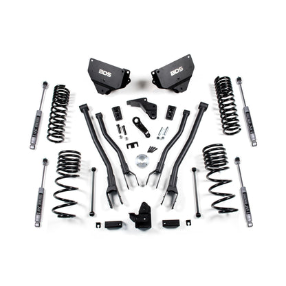 BDS Suspension | 4 Inch Lift Kit w/ 4-Link Ram 2500 14-18 4WD Diesel Fox 2.5 Performance Elite Shocks | BDS1602FPE