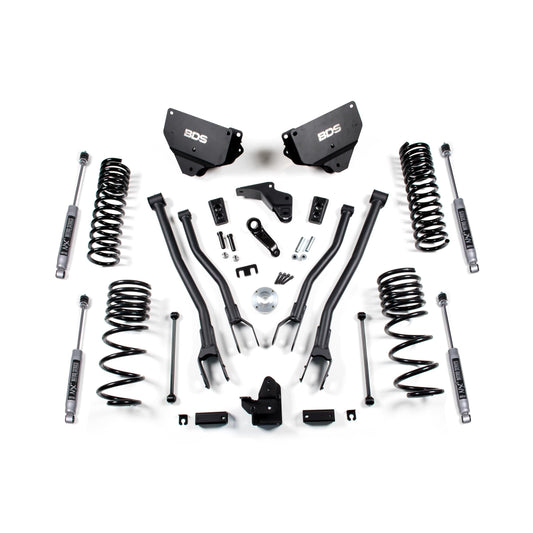 BDS Suspension | 4 Inch Lift Kit w/ 4-Link Ram 2500 14-18 4WD Diesel Fox 2.5 Performance Elite Shocks | BDS1602FPE