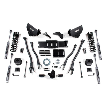 BDS Suspension | 6 Inch Lift Kit w/ 4-Link Ram 2500 w/ Rear Air Ride 14-18 4WD Diesel NX2 Nitro Shocks | BDS1628H