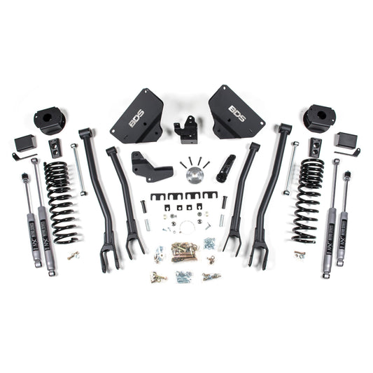 BDS Suspension | 4 Inch Lift Kit w/ 4-Link Ram 2500 w/ Rear Air Ride 14-18 4WD Gas Fox 2.0 Performance Shocks | BDS1634FS
