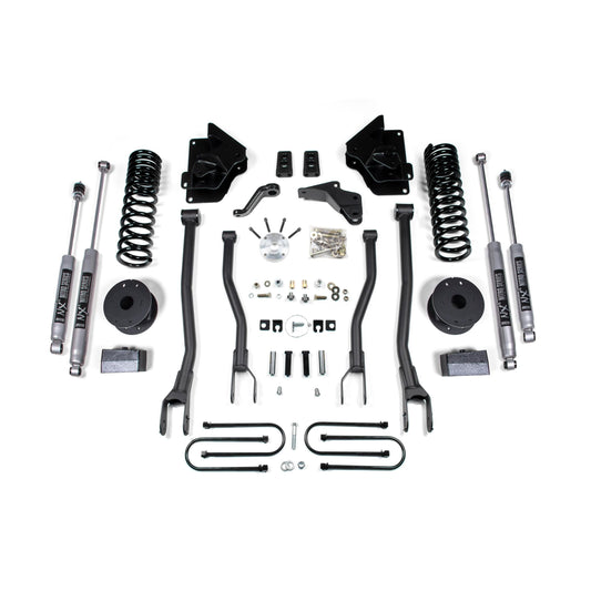 BDS Suspension | 4 Inch Lift Kit w/ 4-Link Ram 3500 w/ Rear Air Ride 13-18 4WD Diesel NX2 Nitro Shocks | BDS1644H