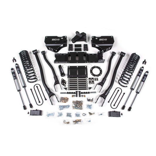 BDS Suspension | 4 Inch Lift Kit w/ 4-Link Ram 3500 19-23 4WD Gas Without Factory Rear Overload Leaf Fox 2.0 Performance Shocks | BDS1676FS