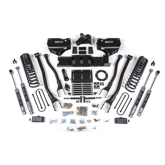 BDS Suspension | 4 Inch Lift Kit w/ 4-Link Ram 3500 19-23 4WD Gas Without Factory Rear Overload Leaf NX2 Nitro Shocks | BDS1676H