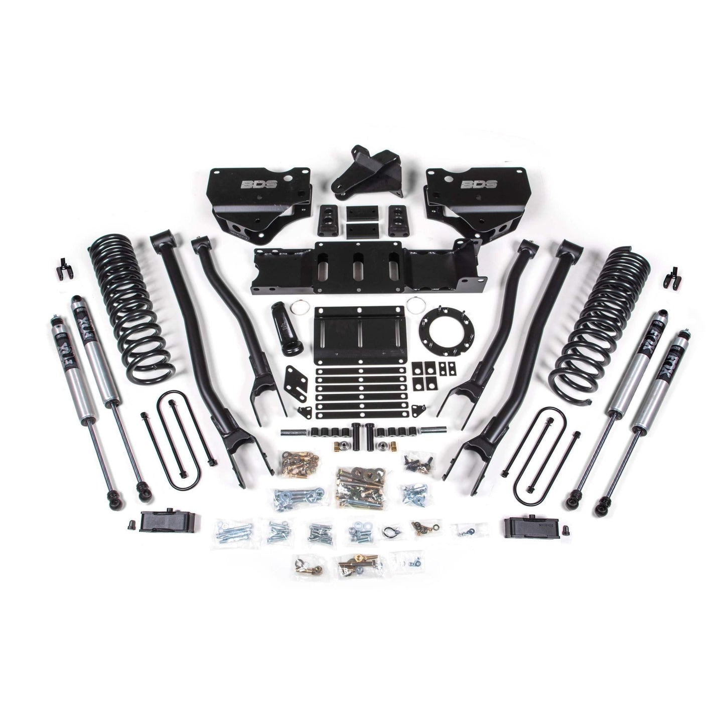 BDS Suspension | 4 Inch Lift Kit w/ 4-Link Ram 3500 19-23 4WD Gas With Factory Rear Overload Leaf FOX 2.0 Performance | BDS1679FS