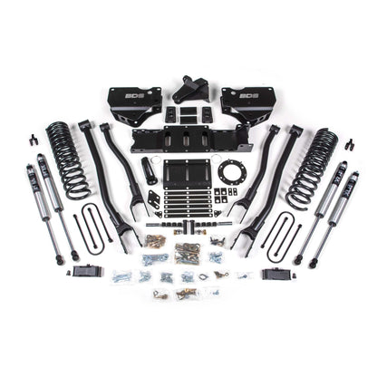 BDS Suspension | 4 Inch Lift Kit w/ 4-Link Ram 3500 19-23 4WD Gas With Factory Rear Overload Leaf NX2 Nitro | BDS1679H