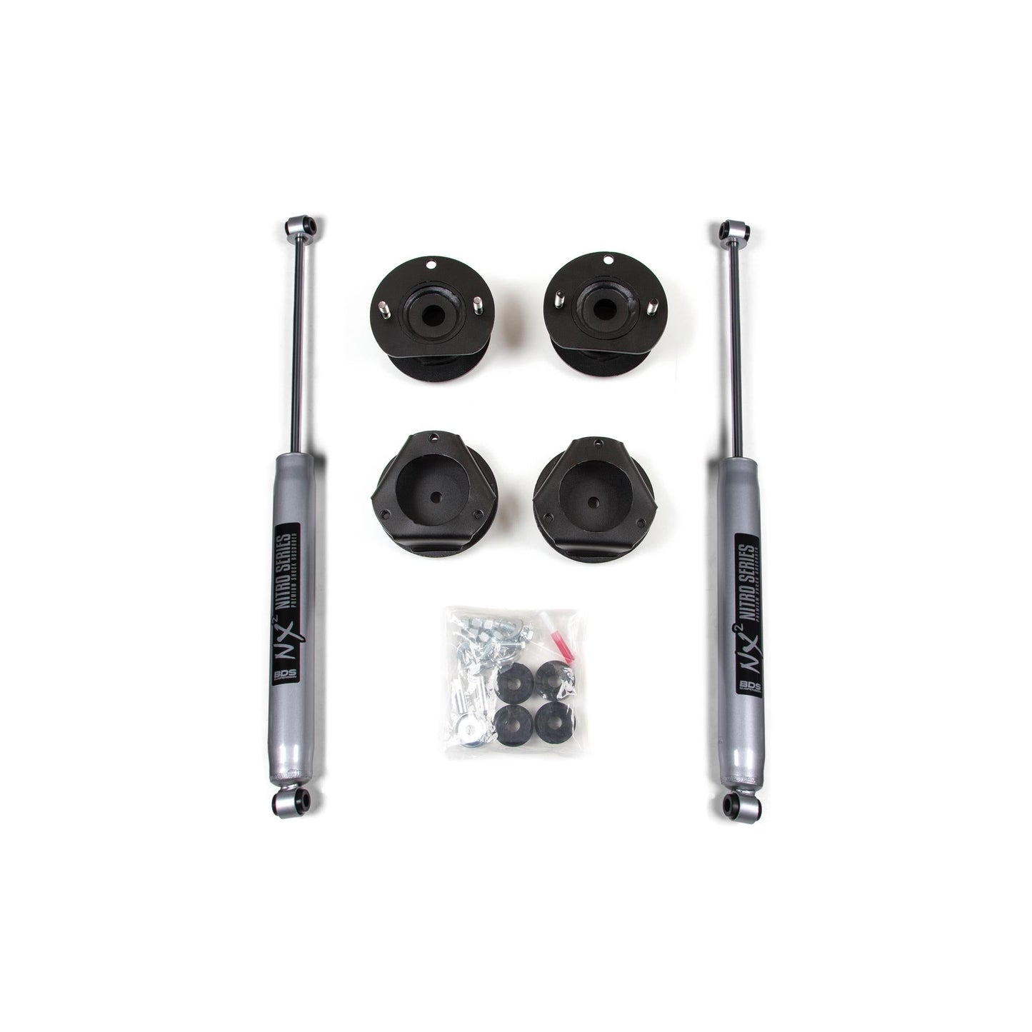 BDS Suspension | 2 Inch Lift Kit Chevy Trailblazer or GMC Envoy 02-09 Fox 2.0 Performance Shocks | BDS168FS