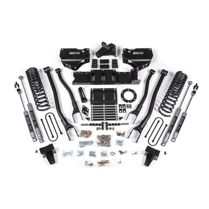 BDS Suspension | 6 Inch Lift Kit w/ 4-Link Ram 3500 19-24 4WD Diesel With Factory Rear Overload Leaf 8 Bolt Fox 2.0 Performance Shocks | BDS1693FS