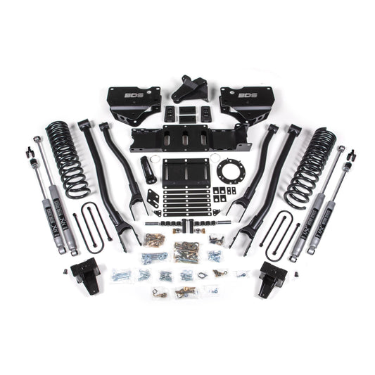 BDS Suspension | 6 Inch Lift Kit w/ 4-Link Ram 3500 19-24 4WD Diesel With Factory Rear Overload Leaf 8 Bolt Fox 2.0 Performance Shocks | BDS1693FS