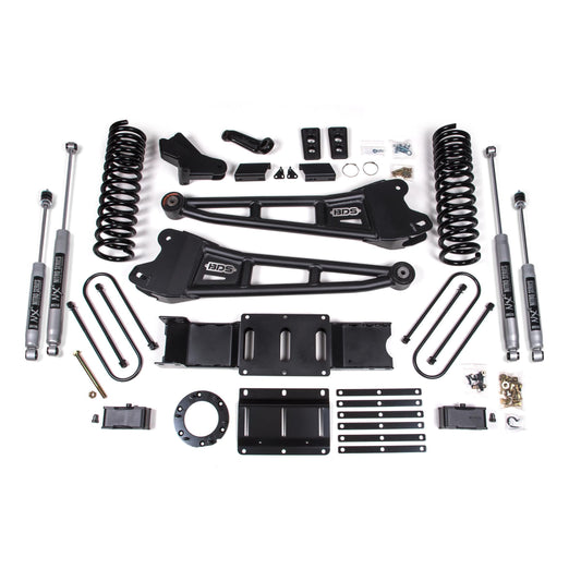 BDS Suspension | 4 Inch Lift Kit w/ Radius Arm Ram 3500 19-24 4WD Gas Without Factory Rear Overload Leaf Fox 2.0 Performance Shocks | BDS1700FS
