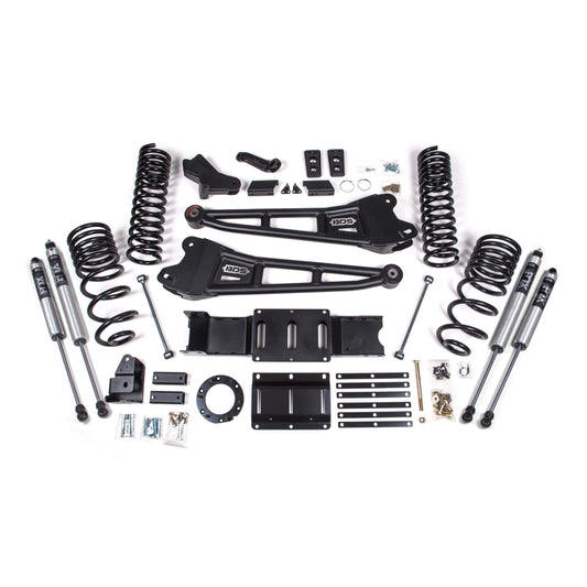 BDS Suspension | 4 Inch Lift Kit w/ Radius Arm Ram 3500 19-23 4WD Gas No Factory Rear Overload Leaf Fox 2.0 Performance Shocks | BDS1702FS