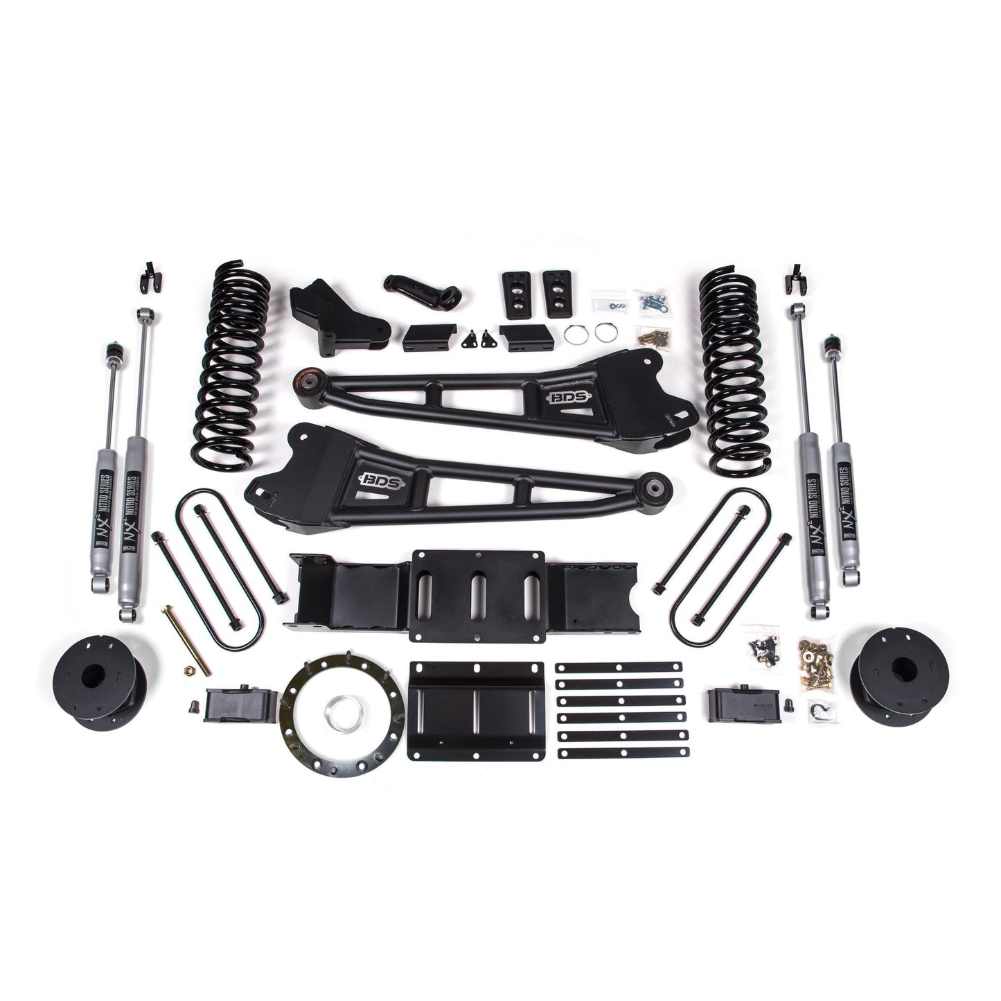 BDS Suspension | 4 Inch Lift Kit w/ Radius Arm Ram 3500 19-23 4WD Gas No Factory Rear Overload Leaf NX2 Nitro Shocks | BDS1702H