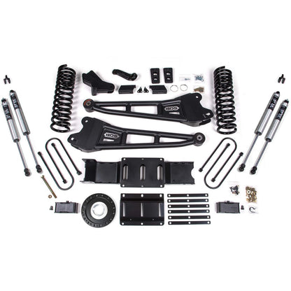 BDS Suspension | 4 Inch Lift Kit w/ Radius Arm 2 Inch Rear Block Ram 3500 19-24 4WD Diesel Without Factory Rear Overload Leaf 6 Bolt Fox 2.0 Performance Shocks | BDS1704FS